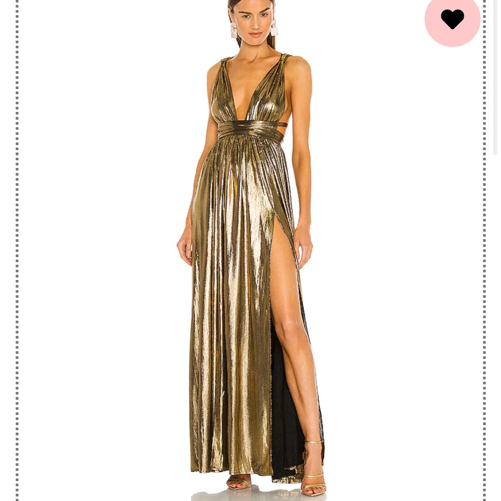 Bronx and Banco Gold maxi formal dress